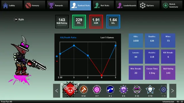 Career Stats: Track your performance and accolades.